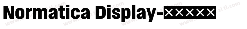 Normatica Display字体转换